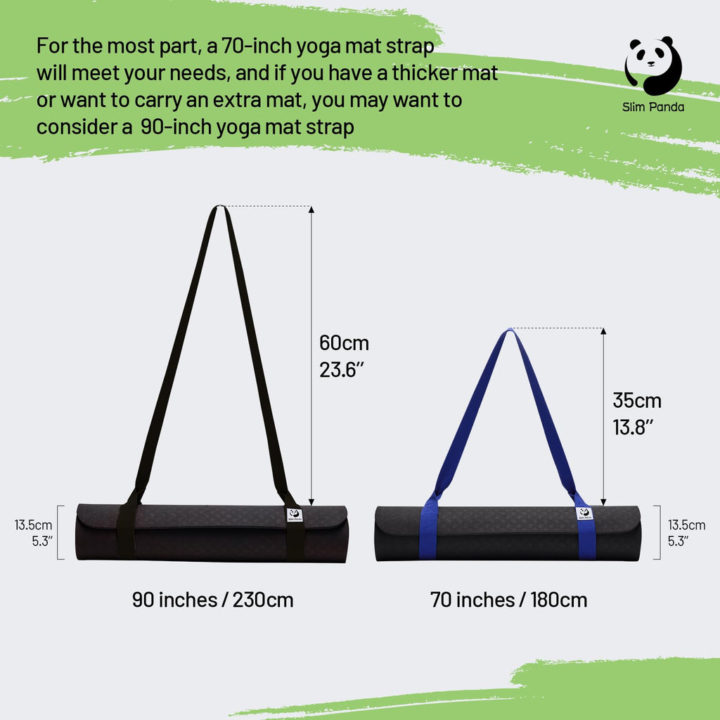 Slim Panda Yoga Mat Straps For Carrying,Adjustable Yoga Mat Carrier, Yoga Mat Sling(Yoga Mat Not Included)(Dark Blue)