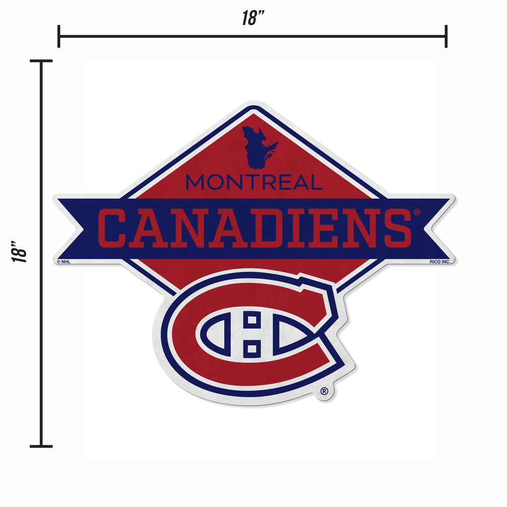 Rico Industries Nhl Montreal Canadiens Diamond Shape Cut Pennant - Home And Living Room D  Cor - Soft Felt Ez To Hang