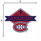 Rico Industries Nhl Montreal Canadiens Diamond Shape Cut Pennant - Home And Living Room D  Cor - Soft Felt Ez To Hang