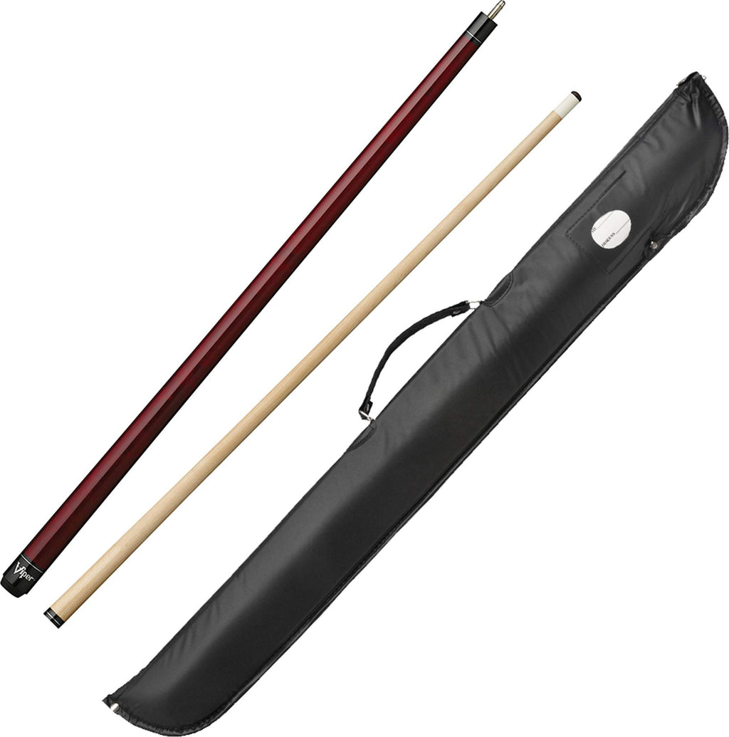 Viper Elite Series Red Unwrapped Cue And Casemaster Q-Vault Supreme Black Cue Case