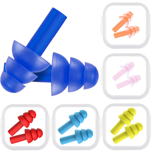 6 Pairs Kids Adults Ear Plugs Swimming Noise Cancelling Reusable Earplugs for Sleeping and Swimming, 6 Assorted Colors(Fresh Col