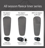 Litume All Season Sleeping Bag Liner Adds Up To 27F, Lightweight Mummy Sleeping Sack For Backpacking, Camping, Traveling With Dr