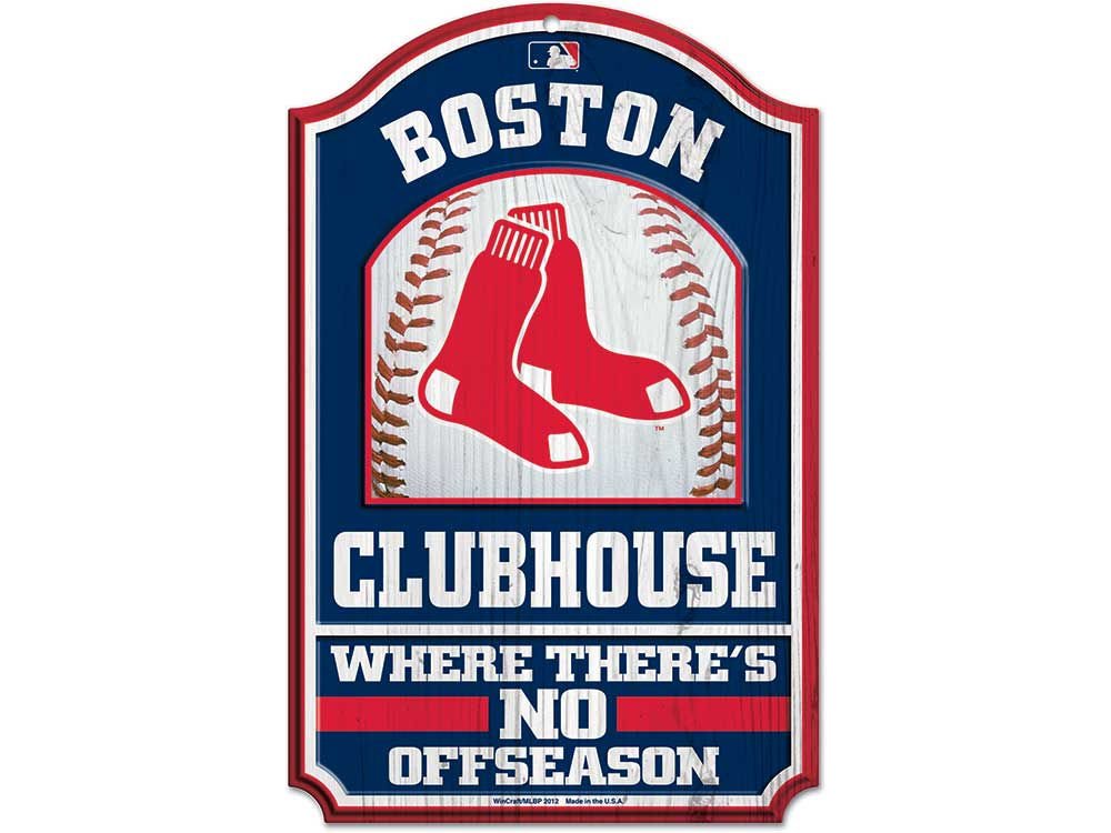 Wincraft MLB Boston Red Sox 28901012 Wood Sign, 11 x 17, Black