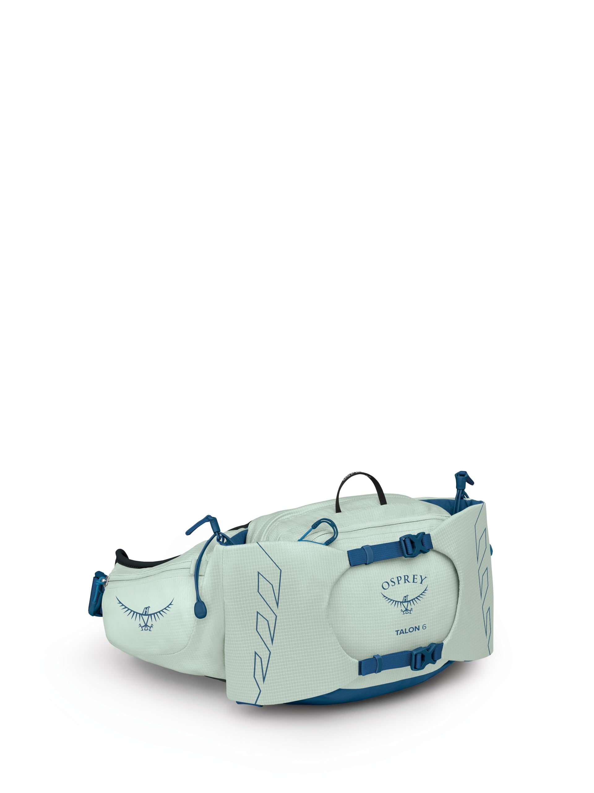 Osprey Talon 6L Mens Lumbar Hiking Waist Pack - Fanny Pack with Water Bottle Holders, Frosty Mint Green/Night Shift