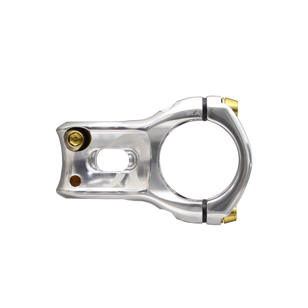 Spank X Rainier Split 35 Stem, 35Mm Silver, W/Gold Cap, 2025 Edition
