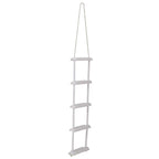 Attwood 11865-4 Rope Ladder, 5-Step, 11 -Inch-Wide Blow-Molded Steps, Textured Step Surfaces, Nylon Rope