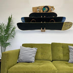 Cor Surf Skateboard Wall Mount Display 4 Boards  Snowboard Wall Storage Mount Holds Four Boards Made With Sustainable Bamboo 4 B