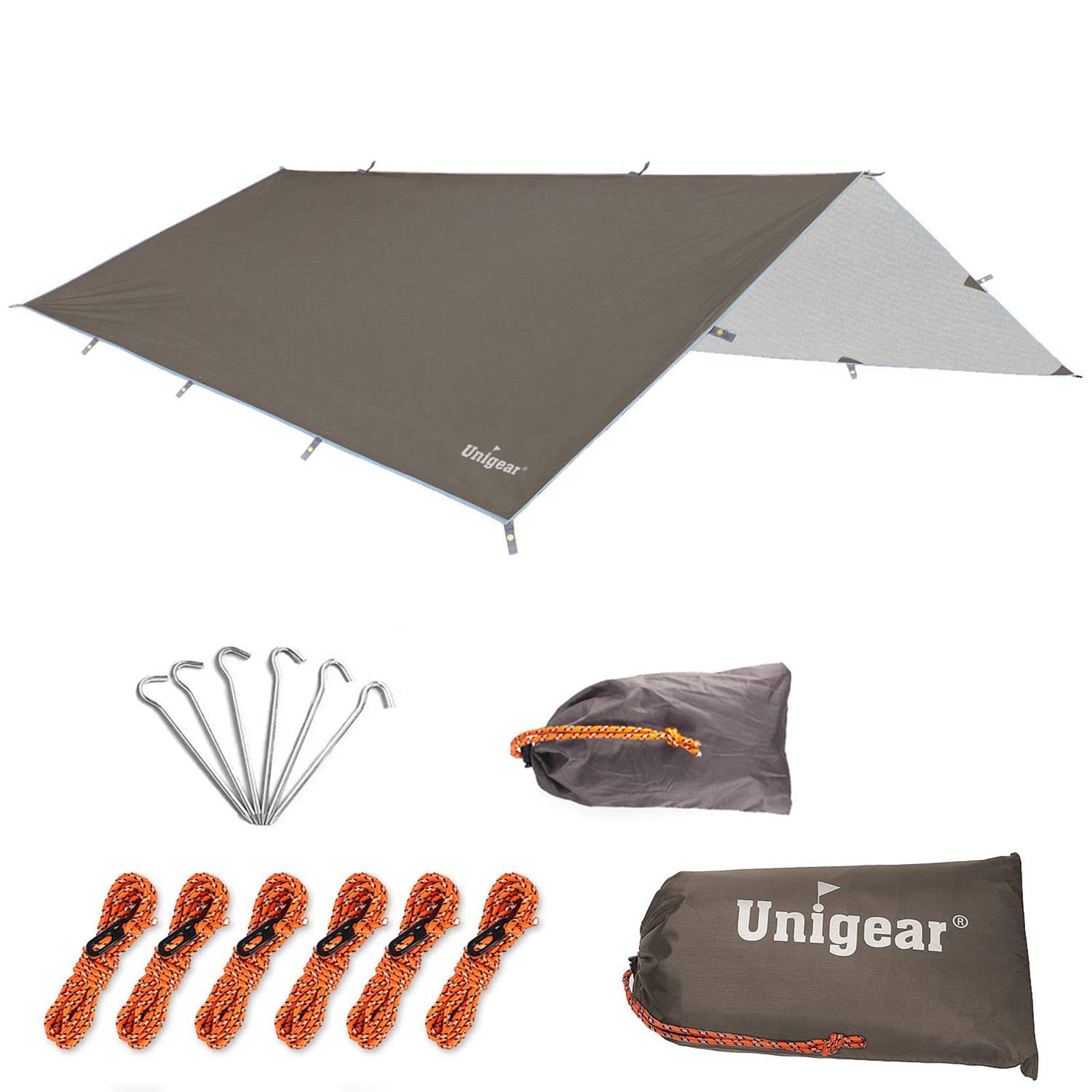 Unigear Hammock Rain Fly Waterproof Tent Tarp, Uv Protection And Pu 3000Mm Waterproof, Lightweight For Camping, Backpacking And