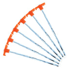 Asr Outdoor 6Pc Rock Tent Stake Set Bright Orange Hook Head For Hard Packed Soil