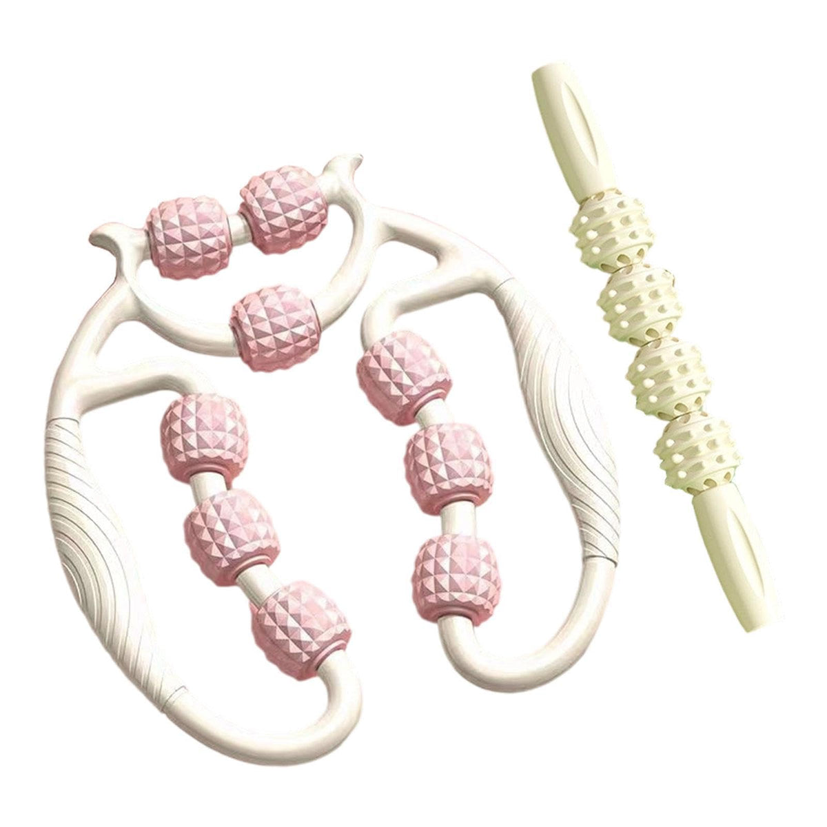 BNF 2 Pieces Massage Roller Multifunctional Muscle Roller for Arms Indoor Sports WhiteSporting GoodsFitness Running & YogaFit