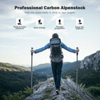 Goplus Trekking Poles, 2 Pack Adjustable Anti-Shock Hiking Walking Climbing Sticks, Lightweight Aluminum 7075 With Carry Bag