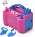 Nulink Electric Portable Dual Nozzle Balloon Blower Pump Inflation For Decoration, Party [110V~120V, 600W, Rose Red]