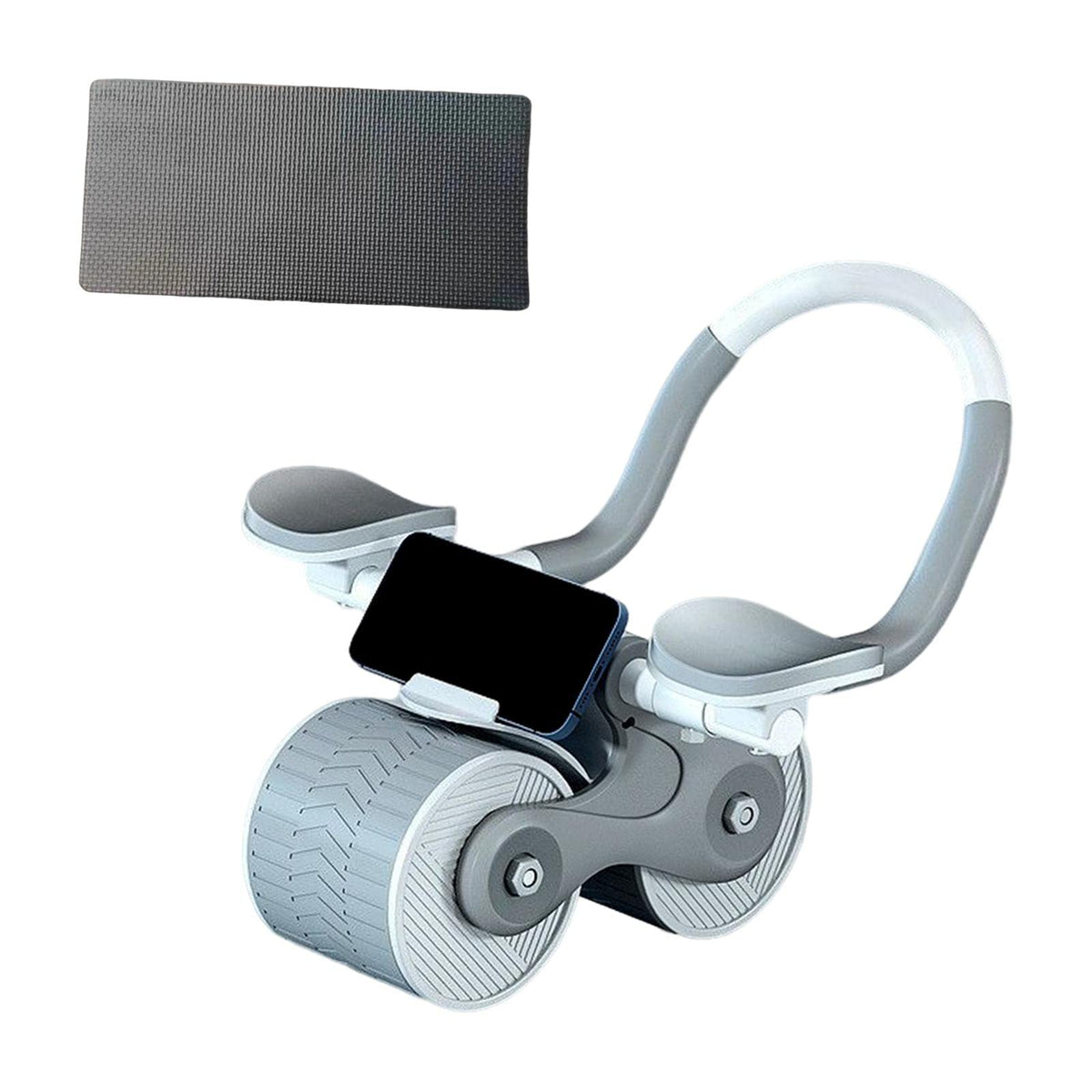 CLUB BOLLYWOODAb Roller Wheel Double Wheels Muscle Training Workout for Women Men Home Gym Grey|Sporting Goods|Fitness, Running 