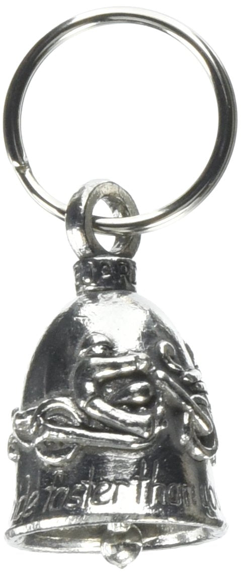 Hot Leathers Bea1025 Silver Never Ride Faster Guardian Bell 1X1.5
