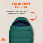 Kelty Mistral Down Sleeping Bag, 550 Fill Power Budget Down-Filled Camping Bag, Water Resistant, Lightweight, 3-Season, 2025 Upd