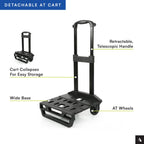 Titan Deep Freeze 60 (50+10) Can Wheeled Cooler - Collapsible Rolling Cooler with Wheels and All-Terrain Cart, Marine Blue