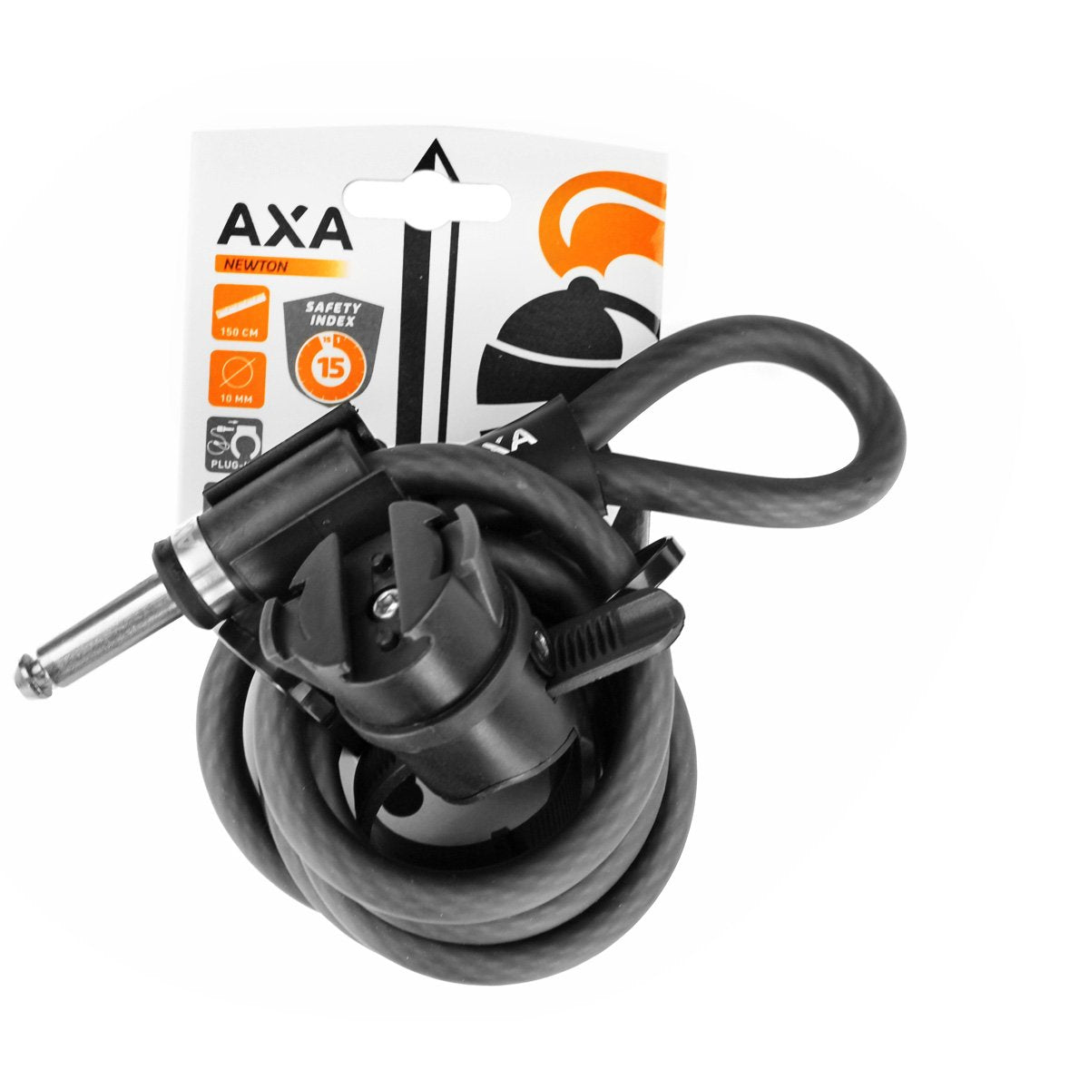 AXA Newton 150/10 Bike Cable Lock - Black, 1500 mm x 10 mm