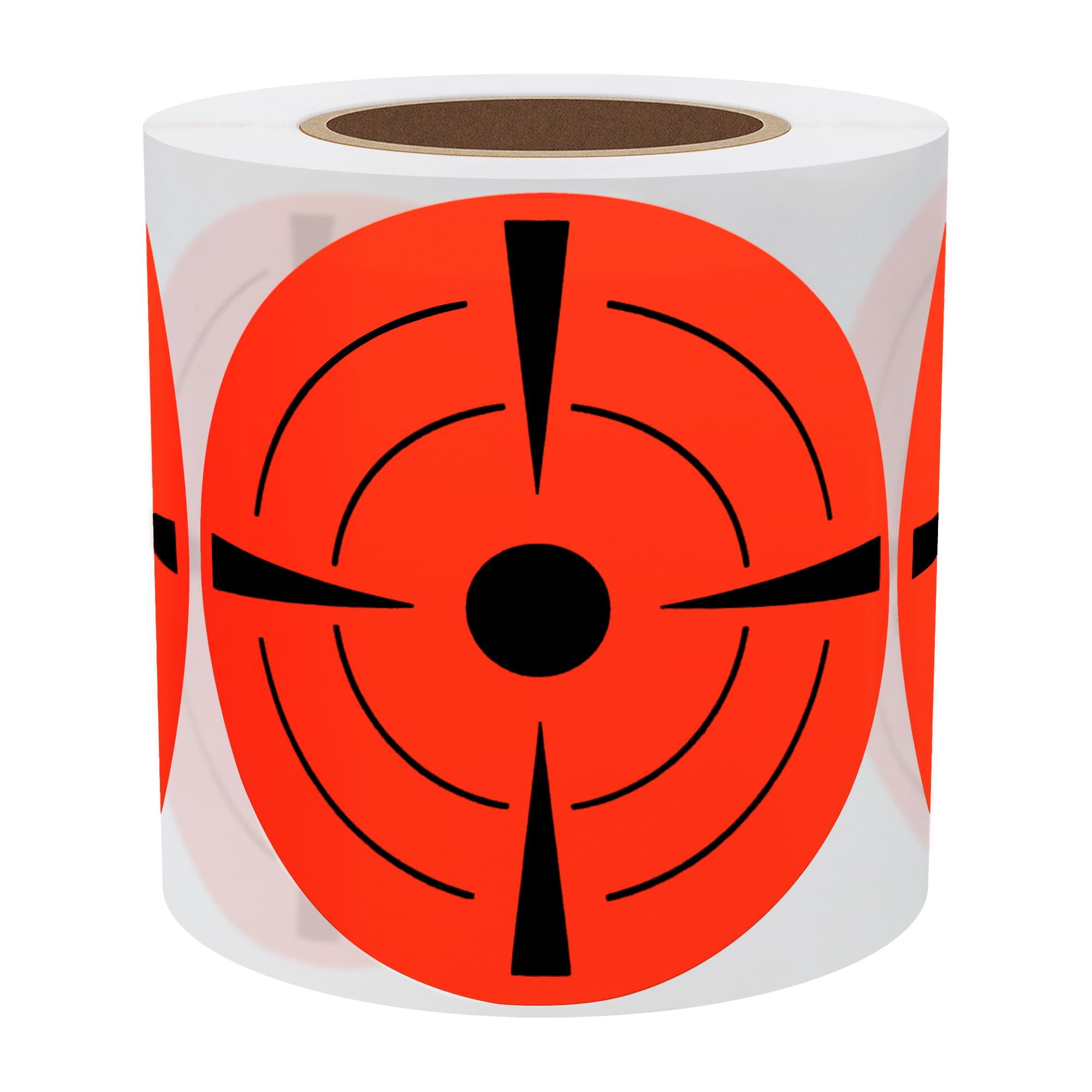 Hybsk Target Pasters 4 Inch Round Adhesive Shooting Targets - Target Dots - Fluorescent Red and Black (4 inch, Fluorescent Red)