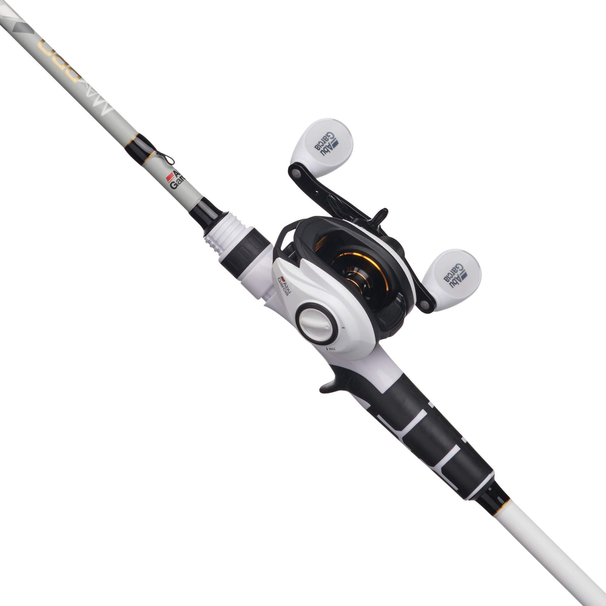 Abu Garcia 7 Max Pro Fishing Rod And Reel Baitcast Combo, 7+1 Ball Bearings With Lightweight Graphite Frame & Sideplates, Magtra