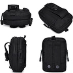 Nucamper Tactical Molle Edc Waist Pouch Compact Bag, Multi-Purpose Utility Tactical Pouch Belt Cell Phone Holder For Workout Hik