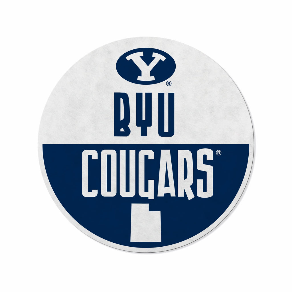 Rico Industries Ncaa Byu Cougars Classic Shape Cut Pennant - Home And Living Room D  Cor - Soft Felt Ez To Hang