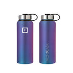 Iron Flask Camping & Hiking Hydration Flask, Wide Mouth, 3 Straw Lids, Stainless Steel Outdoor Water Bottle, Double Walled, Insu