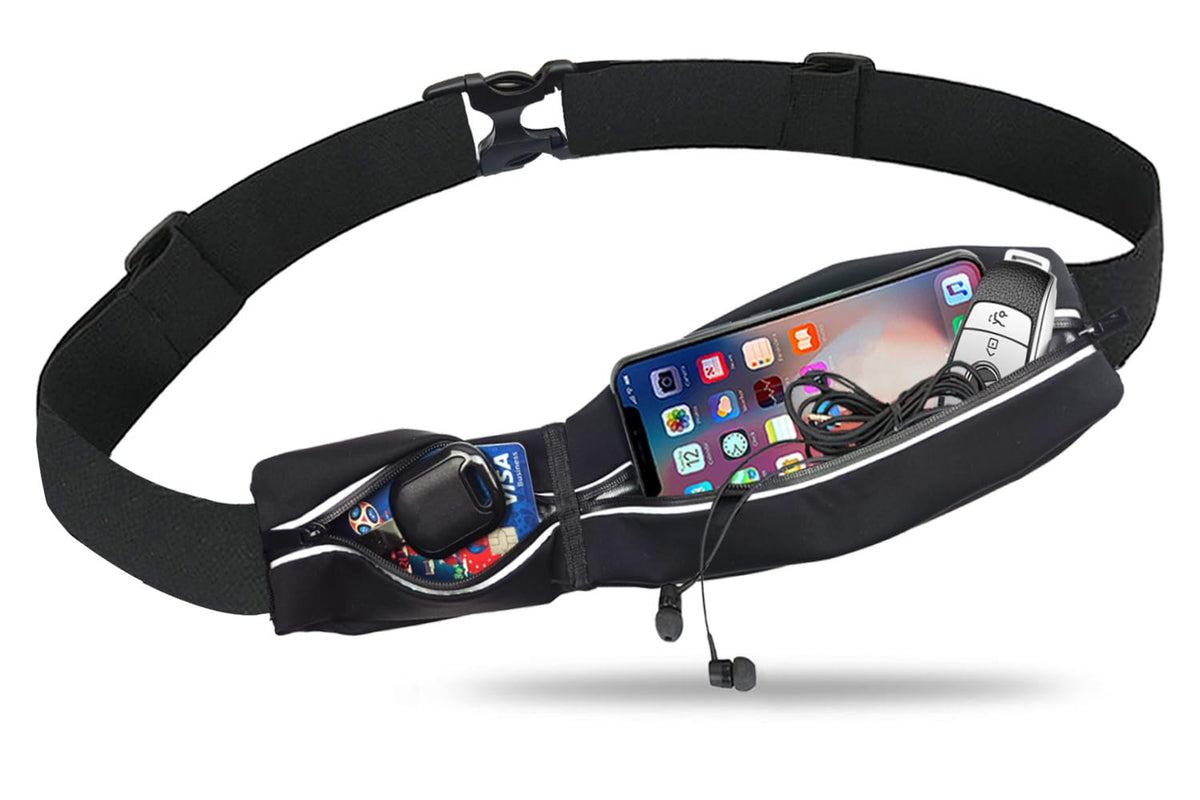 Slim Running Belt Fanny Pack for Women Men, Runners Phone Holder Gift Jogging Pouch Workout Waist Belt, Money Belt Running Gear 
