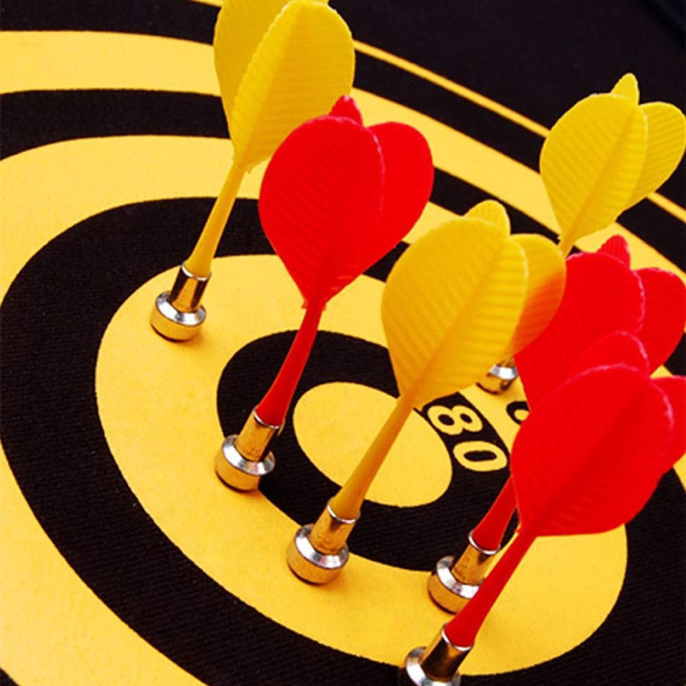 12 Pieces Magnetic Darts Safety Plastic Darts Replacement Dart For Boys Girls And Adults Target Game Toys(Red, Yellow, Blue, Gre