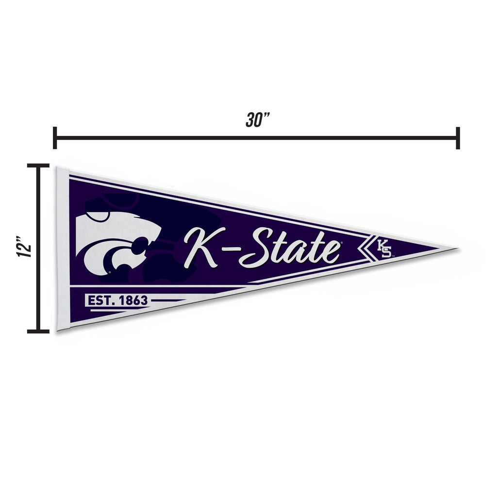 Rico Industries Ncaa Kansas State Wildcats - Ksu Classic 12'' X 30'' Felt Wall D  Cor Pennant - Great For Home/Bed Room/Man Cave