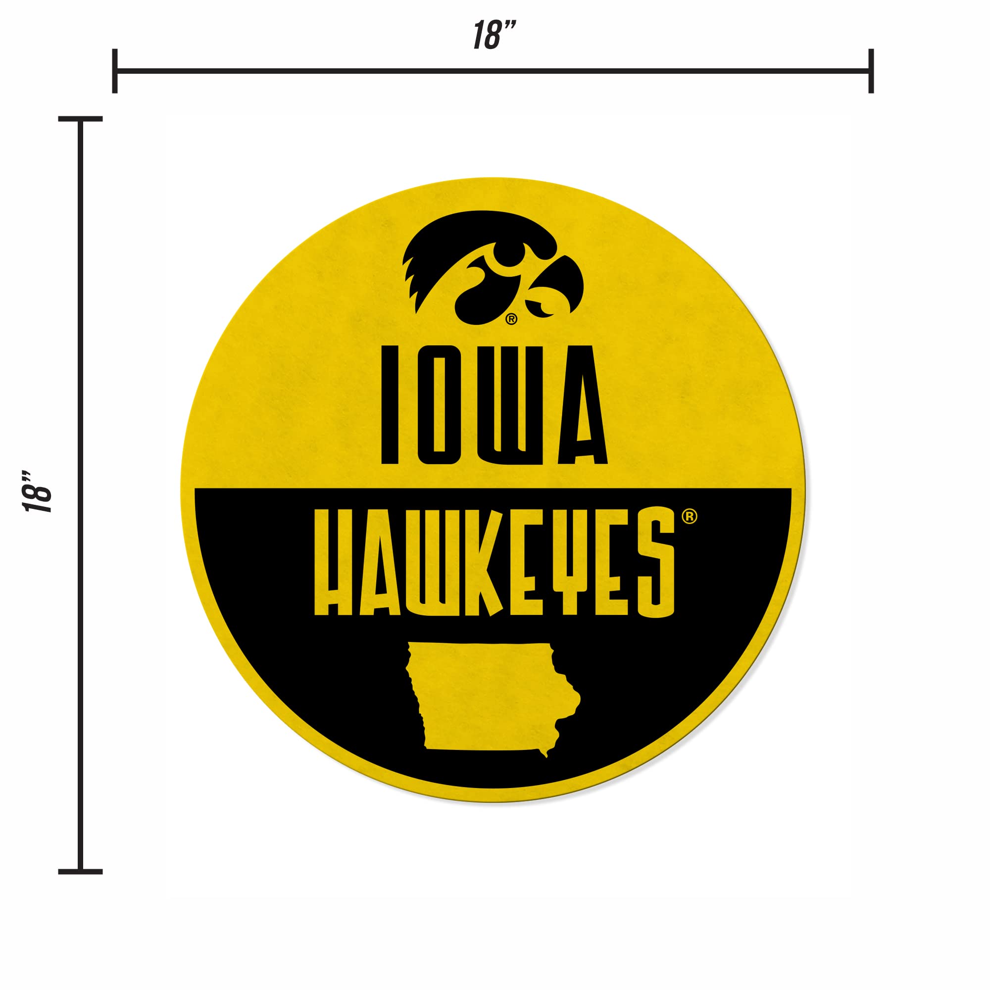 Rico Industries Ncaa Iowa Hawkeyes Classic Shape Cut Pennant - Home And Living Room D  Cor - Soft Felt Ez To Hang