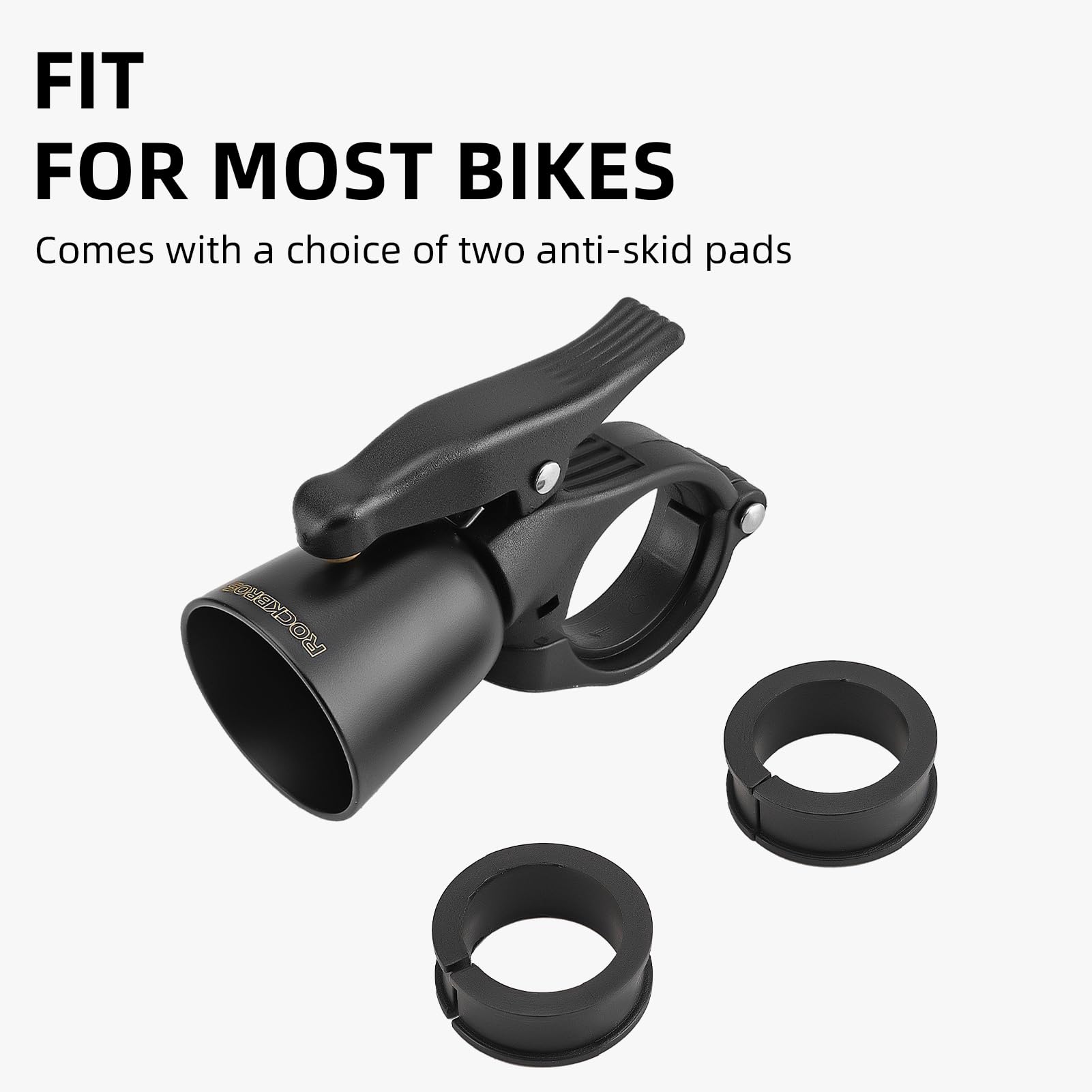 ROCKBROS Bike Bell Classic Bicycle Bell Mountain Bike Bells for Adults with Loud Sound and Fit for 0.87-1.25in/22.2-31.8mm Bicyc