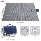 Pupopik Outdoor Picnic Blanket, Xl Foldable Waterproof Sand Beach Mat, Extra Large 80X80In For Beach Camping Hiking Travel Famil