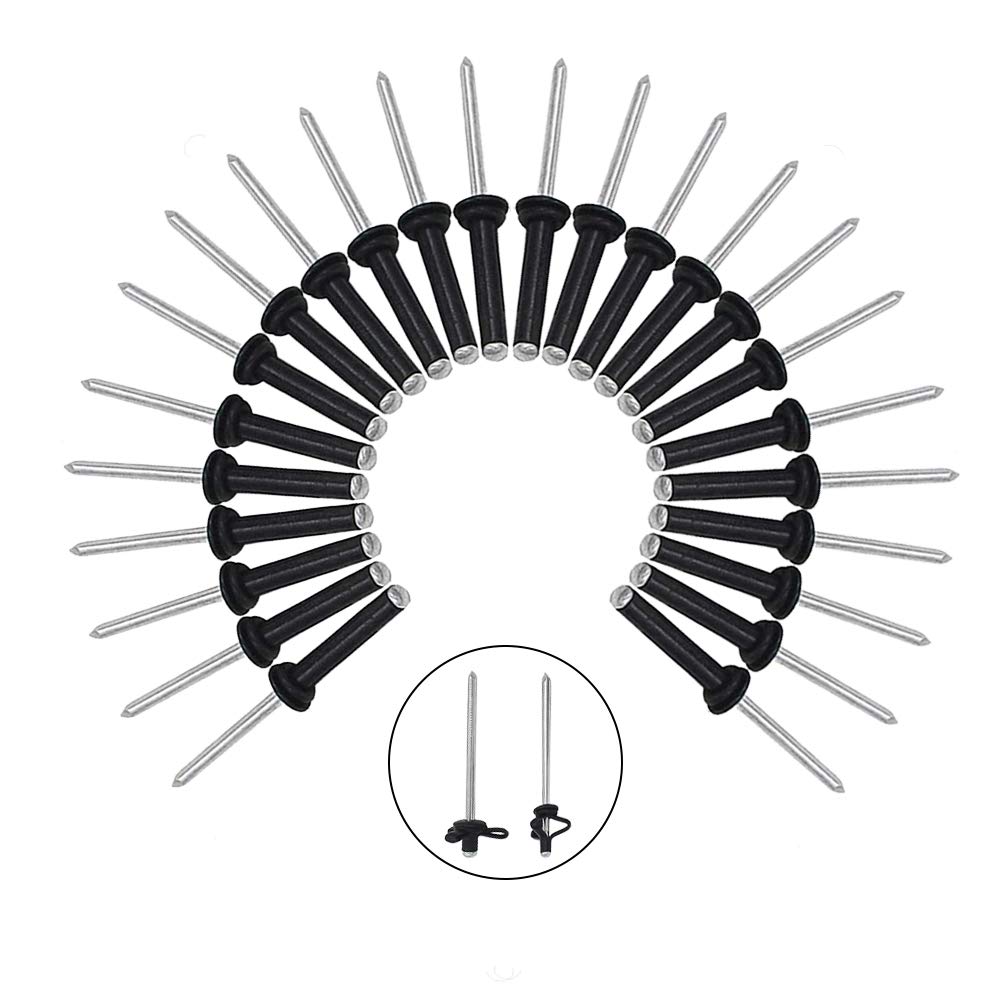 3/16'' Long Grip Tri-Grip Kayak Rivets Tri-Fold Tri Bulb Mounting Rivet With Waterproof O Rings For Deep Water Installing Kayak 