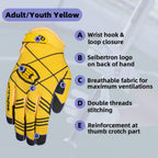 Seibertron B-A-R Pro 2.0 Signature Baseball/Softball Batting Gloves Super Grip Finger Fit For Youth Yellow Xl