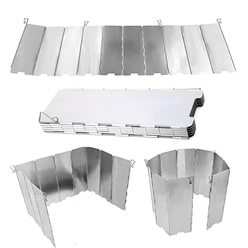 Gciyaen Folding Stove Windscreen Outdoor Camping Stove Windshield With Carrying Bag (660 X 240Mm 8 Plates)