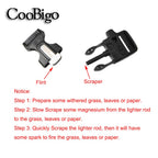 10Pack 3/4'' (19Mm) Fire Starter Survival Whistle Buckle Flint Scraper For Paracord Bracelet Key Lanyard Ourdoor Hiking Camping