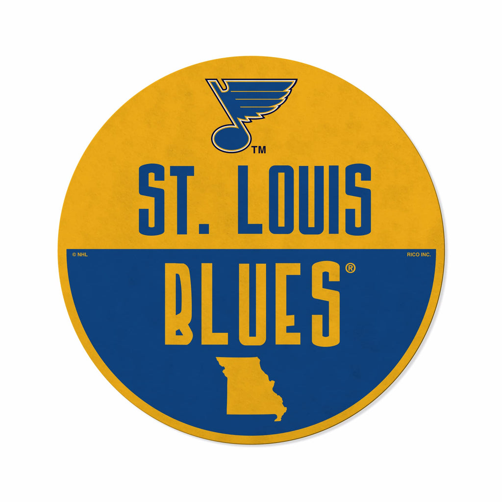 Rico Industries Nhl St. Louis Blues Classic Shape Cut Pennant - Home And Living Room D  Cor - Soft Felt Ez To Hang 18X0.10X18