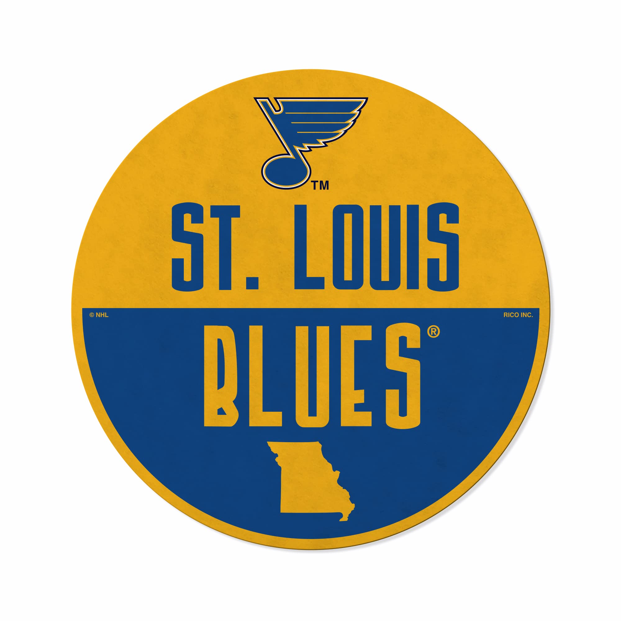 Rico Industries Nhl St. Louis Blues Classic Shape Cut Pennant - Home And Living Room D  Cor - Soft Felt Ez To Hang 18X0.10X18