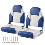 Vevor 2-Pack 21.85 High Back Boat Seat With Thickened Sponge Padding And Hinge, Fold-Down Boat Captain Chairs, Easy To Store, Id