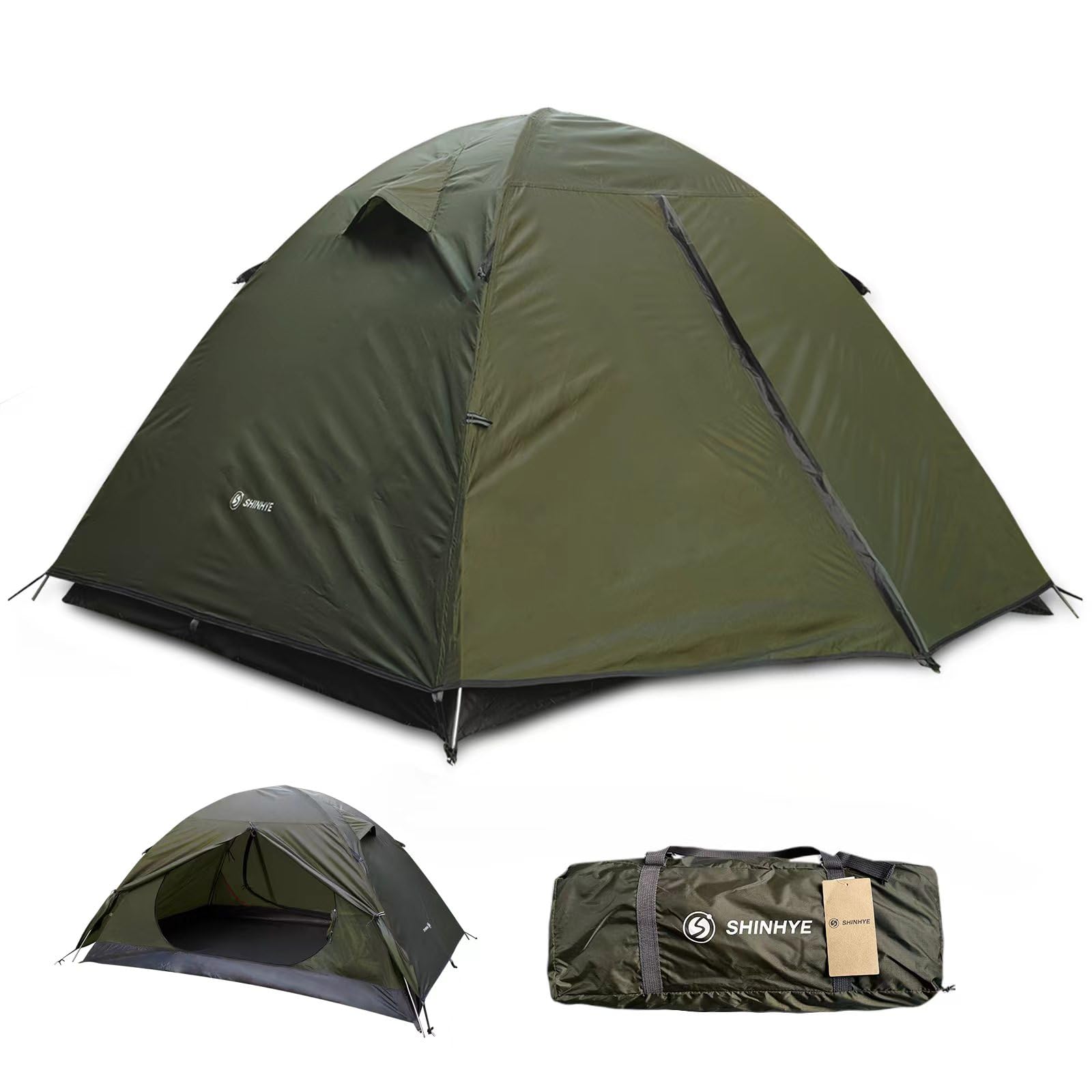 Backpacking Tent For Camping 2/3/4 Person Hiking Ultralight Tent For Waterproof Windproof Outdoor Two Doors Tents Easy Quick Set
