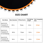 Jumptastic Trampoline Mat Replacement, Trampoline Mat(Mat Dia:161In) Fits 15 Ft Frame, With 96 V-Rings Fits 6.5 Inch, Reinforce,
