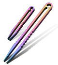Canku 2Pcs Mini Tweezers Titanium Portable Titanium Alloy Edc Tweezers Survival Camping Outdoor Travel Mini Tool(Color)