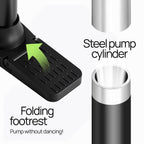 Bike Pump with Gauge - Floor Bike Pumps for Road & Mountain Bikes, Presta & Schrader Valve, 160 PSI, 2-Inch Dial, Includes Needl