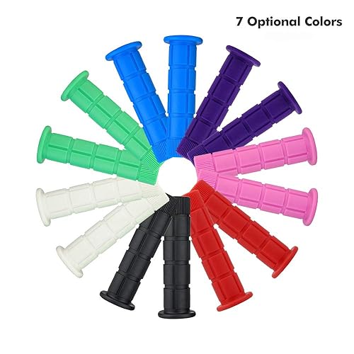 Saplize Bike Handlebar Grips, For Kids Girls Boys Bikes, Balance Bikes, Road Bikes And Scooters, Length 49, With Tassel Streamer