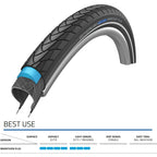 Schwalbe Marathon Plus Hs 440 Road Bike Tire (700X38, Allround Wire Beaded, Reflex)