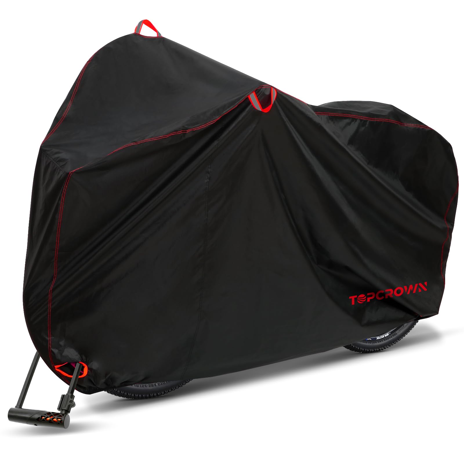 Topcrown Bike Cover Waterproof Outdoor Storage for 1 Bike, Bicycle Cover Rain Sun UV Dust Wind Proof with Storage Bag for Mounta