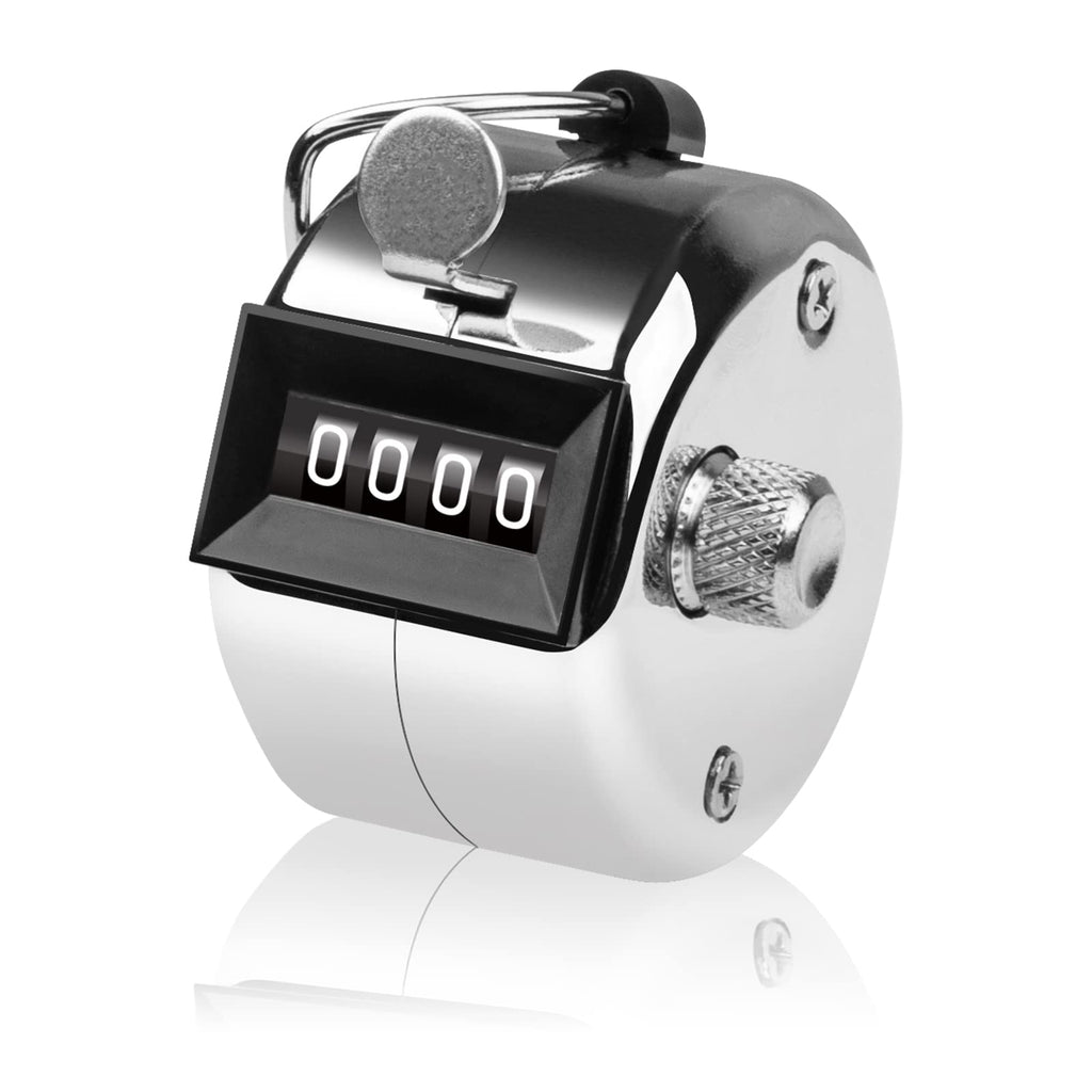 Sdarming Tally Counter, 4-Digit Clicker Counter, Metal Hand Tally Counters Clicker Pitch Counter For Counting, Knitting, Coachin