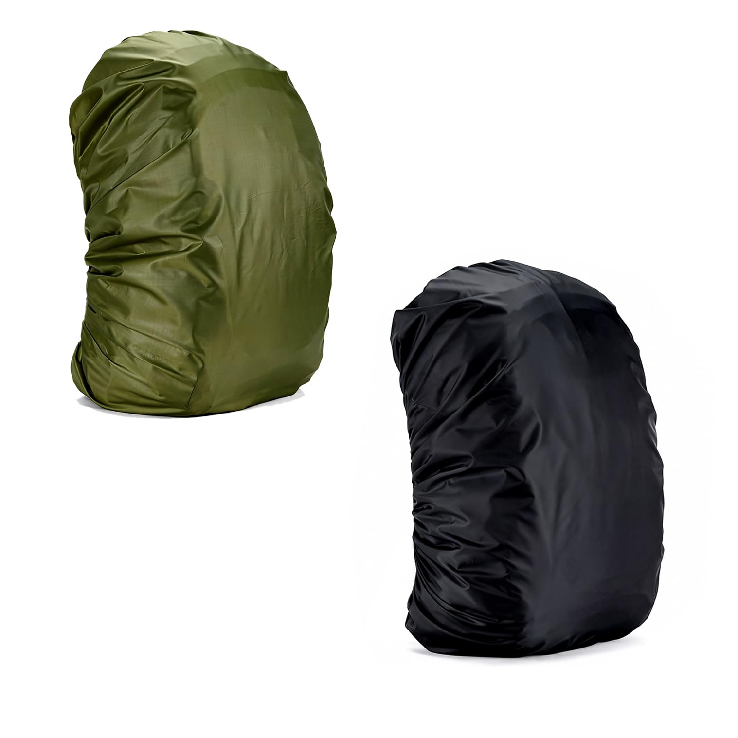 Silfrae Waterproof Rucksack Cover Backpack Rain Cover 30L-100L for Travel Climbing Hiking (Black+Green, 30L-40L)