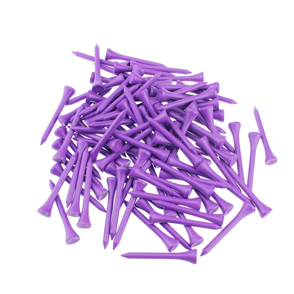 Crestgolf Professional 2 1/8 Deluxe Wood Golf Tees 100pcs(Purple)
