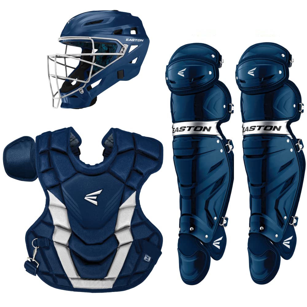 Easton Gametime Baseball Catchers Equipment Box Set, Intermediate, Navy